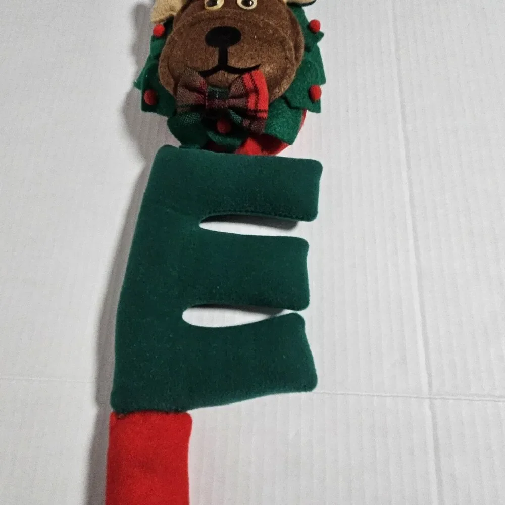 Vintage NOEL Reindeer 3D Sign Letters Fabric Wall Door Hanging Decor 22